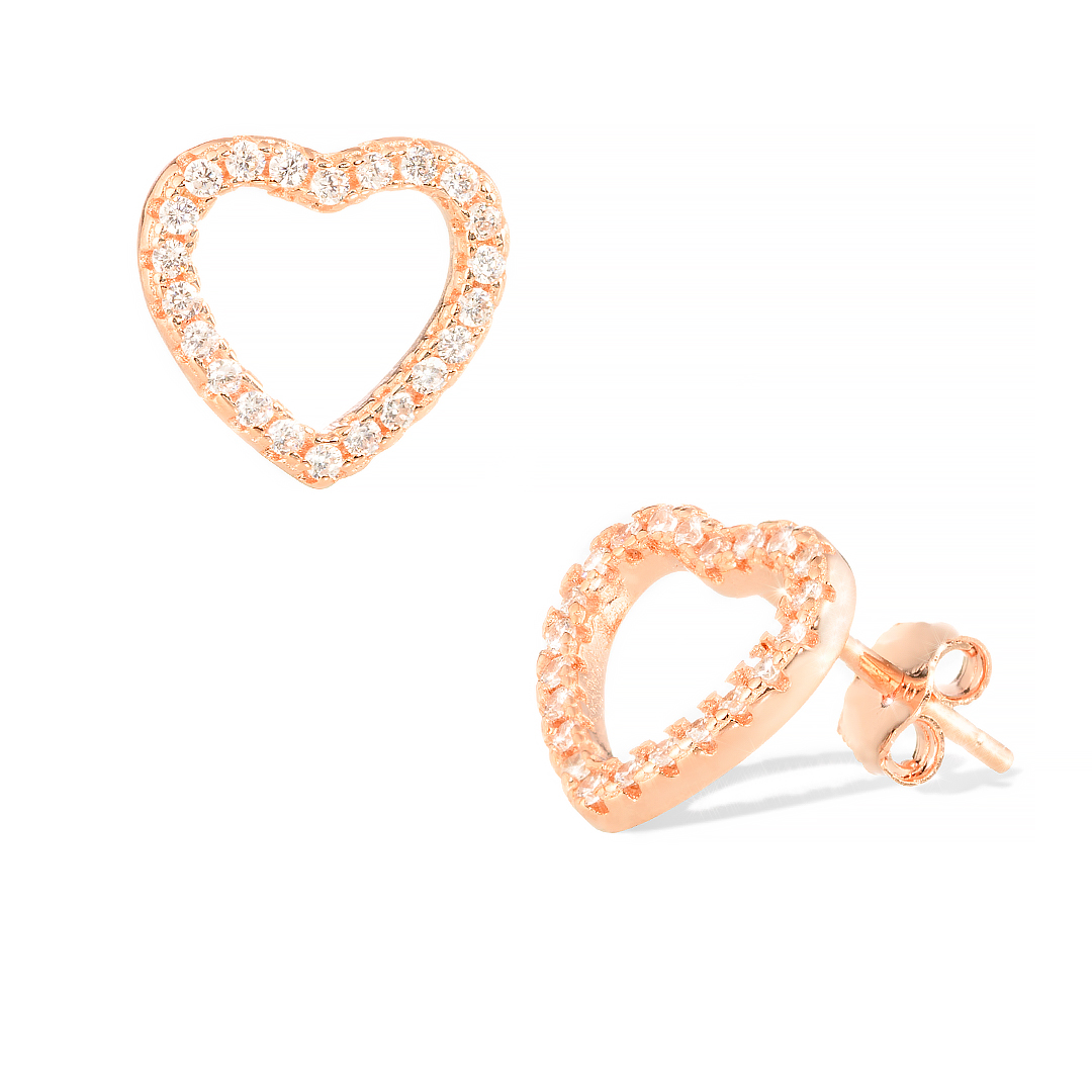 Minđuše Srce kontura