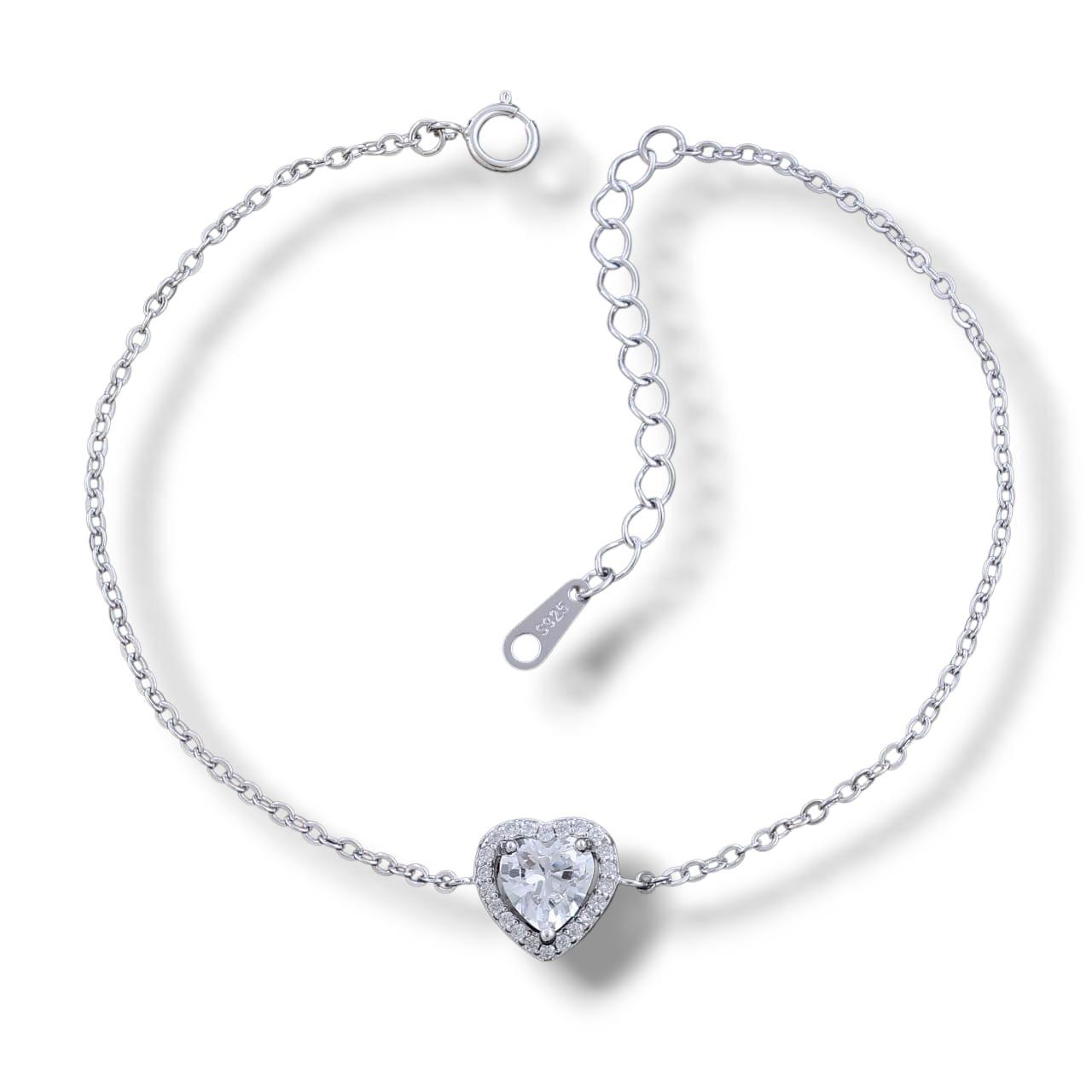 Narukvica srce bela