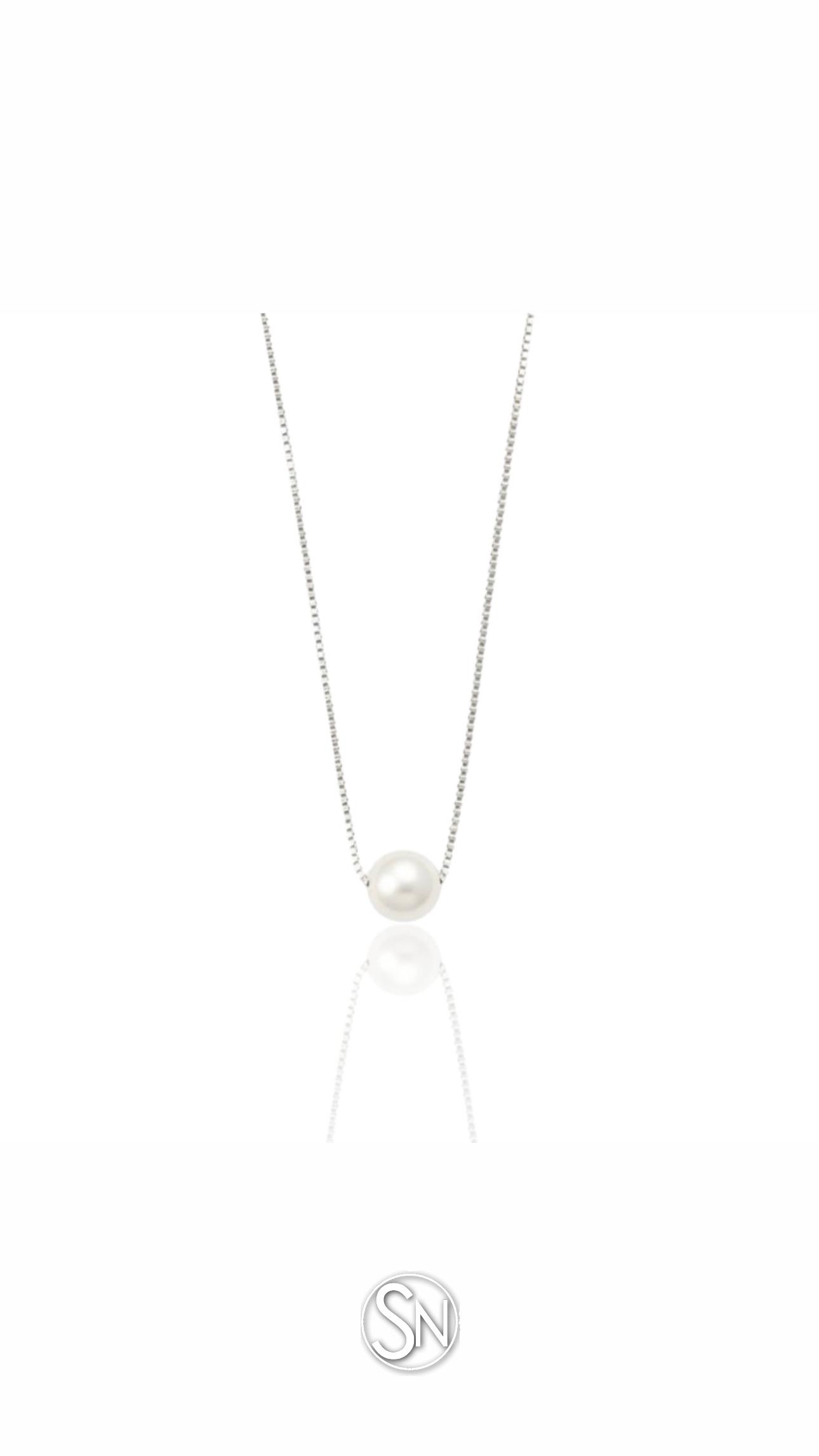 Srebrna ogrlica sa biserom